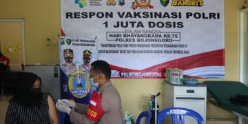 Polres Bojonegoro Gelar Vaksinasi Corona Massal