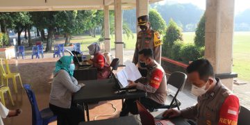 Polres Ngawi Dukung Percepatan Vaksinasi Nasional