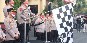 Kapolda Banten Lepas Pendistribusian Baksos Alumni Akpol Angkatan 93 Batalyon Pesat Gatra