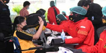 Korps Brimob Gelar Vaksinasi untuk Anak Berkebutuhan Khusus