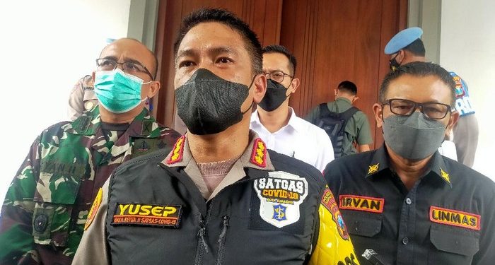 Polisi Fokus Pengamanan Prokes Saat Amankan Libur Nataru di Surabaya