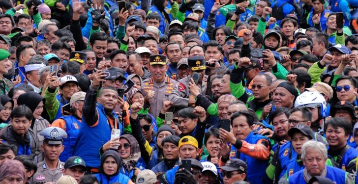 Apel Ojol di Bandung, Kapolri Ajak Driver Jadi Mitra Strategis Polri & Bangun Budaya Tertib Berlalu Lintas 1