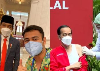 8 Momen Presiden Jokowi dan Raffi Ahmad Suntik Vaksin COVID-19 Sinovac Dosis Kedua