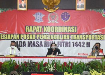 Bareng Ketua DPR, Menhub-Kakorlantas rakor pengamanan ops ketupat 2021