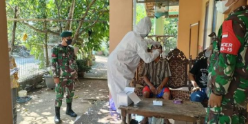 Tekan Angka Penyebaran Covid-19 di Desa, TNI, Polri, dan Tim 3T Lakukan Tracking di Desa Megawon, Jati, Kudus