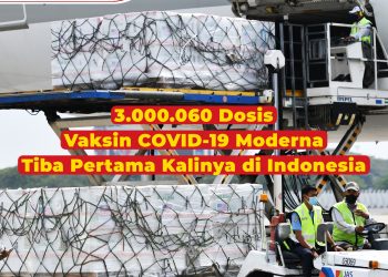 3.000.060 Dosis Vaksin COVID-19 Moderna Tiba Pertama Kalinya di Indonesia