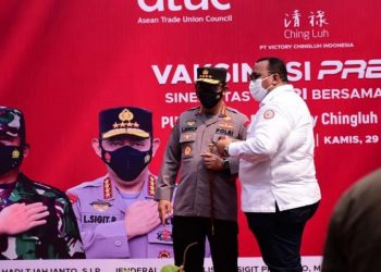 Buruh dan Polri Gelar Vaksinasi Gratis, Ayo Ikutan