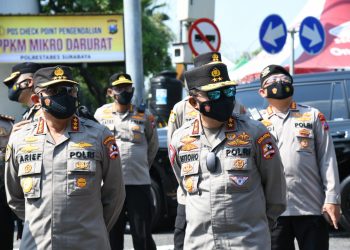 Kabaharkam – Kakorlantas Tinjau Pelaksanaan PPKM Darurat di Jawa Timur