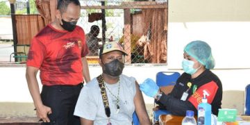 Hut Humas Polri ke 70, Bid Humas Polda Papua Gelar Vaksinasi Presisi