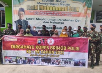 HUT Brimob Polri Ke 76, Satbrimob Polda Kepri Vaksinasi Massal